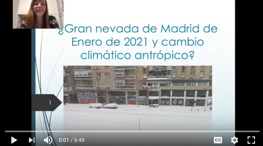 ¿Tiene que ver la gran nevada de Madrid con el Cambio Climático? La profesora e Investigadora del Máster en Meteorología y Geofisica Blanca Ayarzagüena nos lo aclara